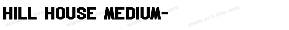 Hill House Medium字体转换